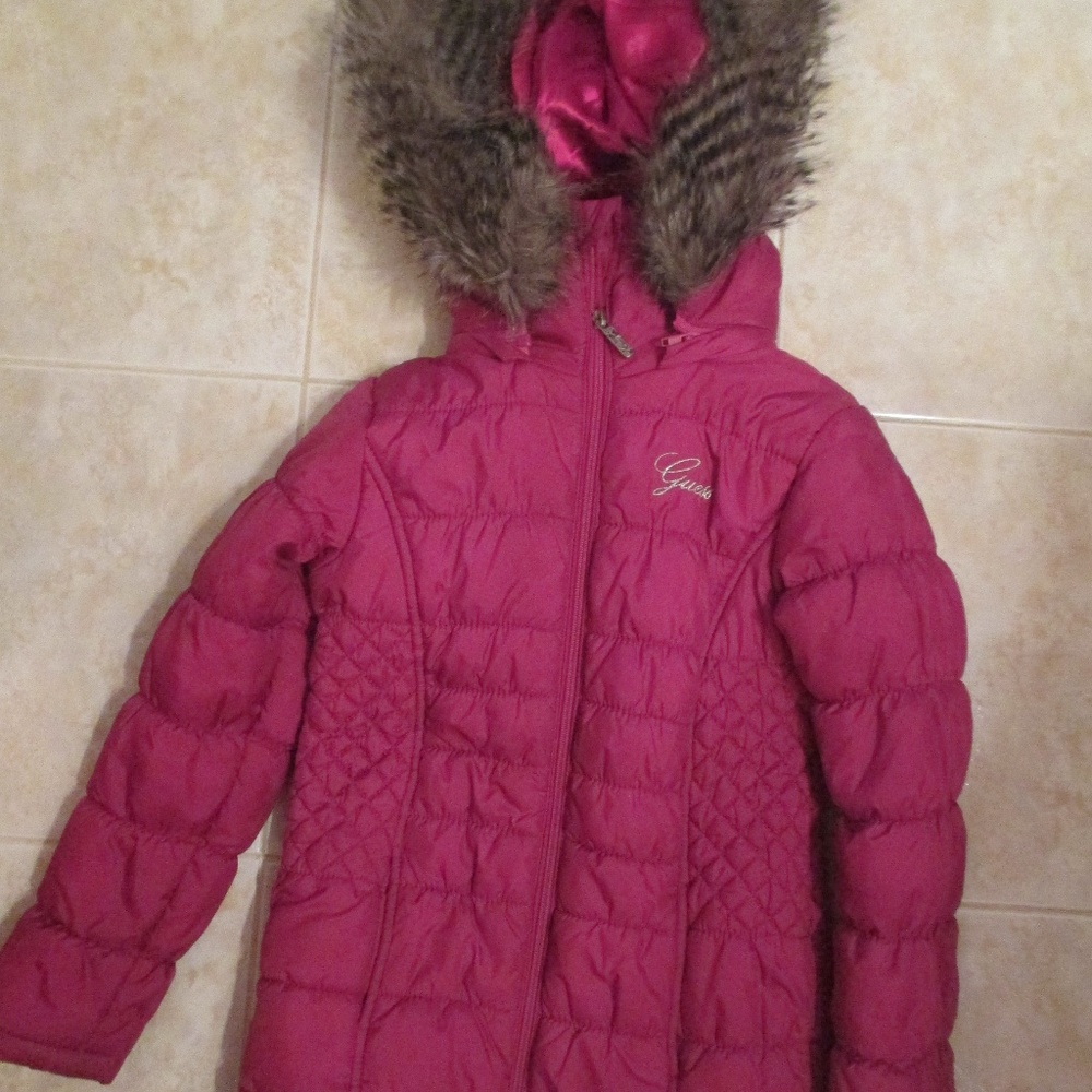 Girls Guess puffer jacket size 7